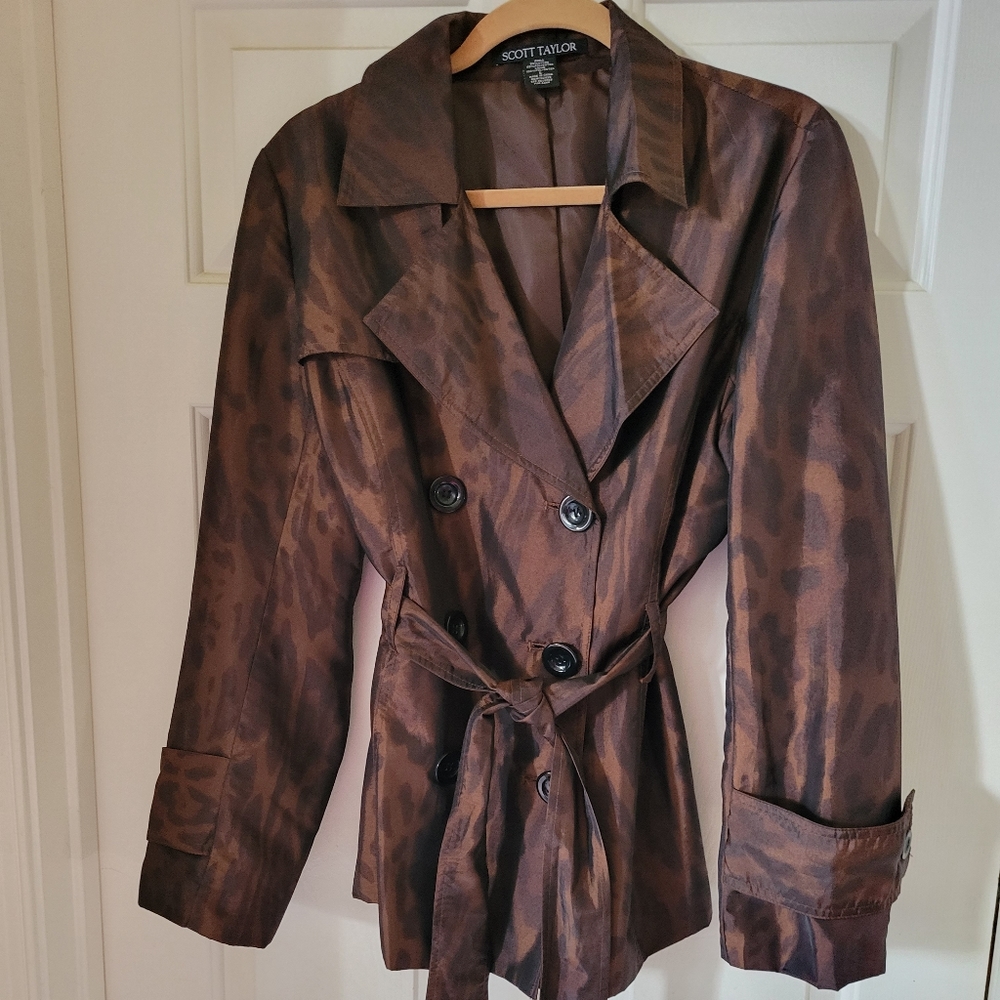 Scott Taylor leopard print Blazer/ Spring jacket